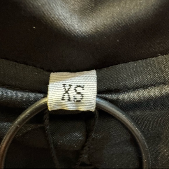 Mooyius Vintage Inspired Satin Midi Dress with Draped Collar Black NWT size XS - Picture 7 of 9